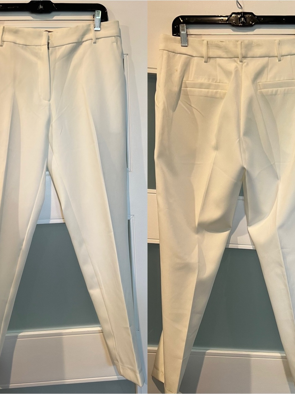Women's  White,  Straight Leg Pants